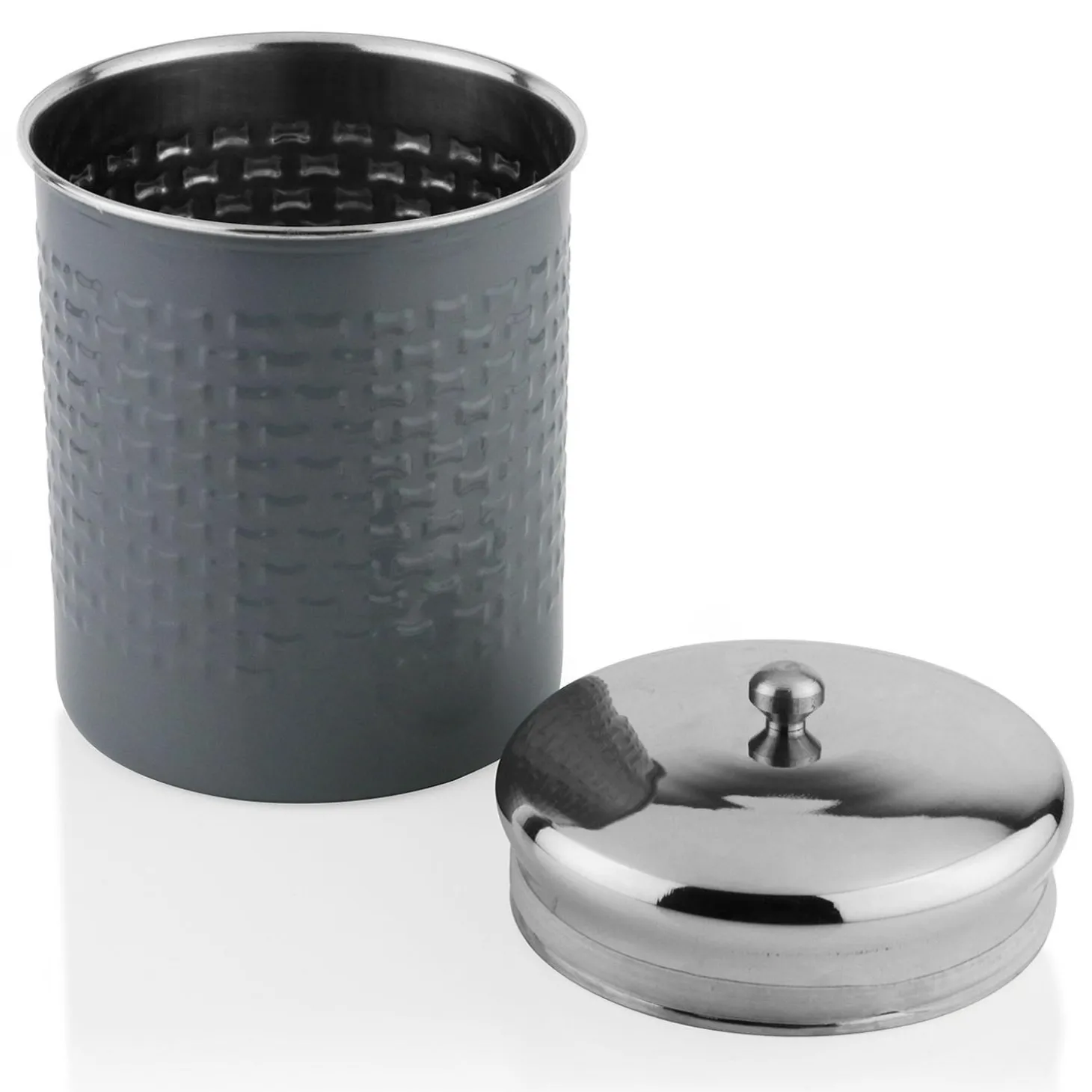Charcoal Grey Stainless Steel Treat Jar