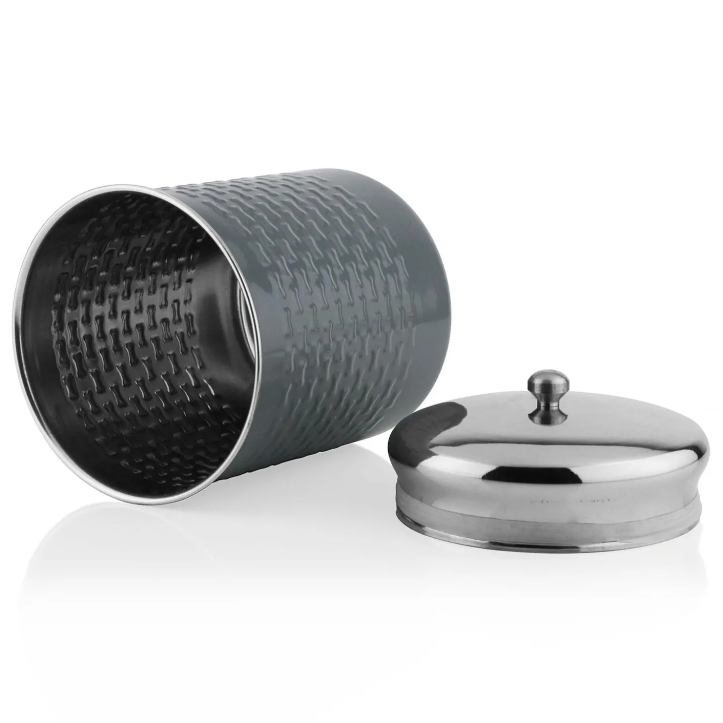 Charcoal Grey Stainless Steel Treat Jar