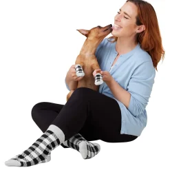 Checkered Black & White Socks Set