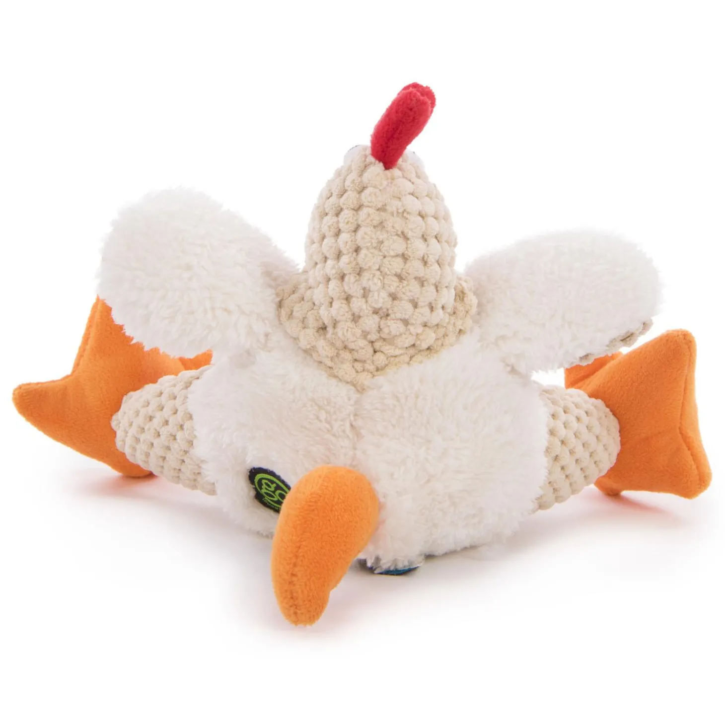 Checkers Fat Rooster White Dog Toy