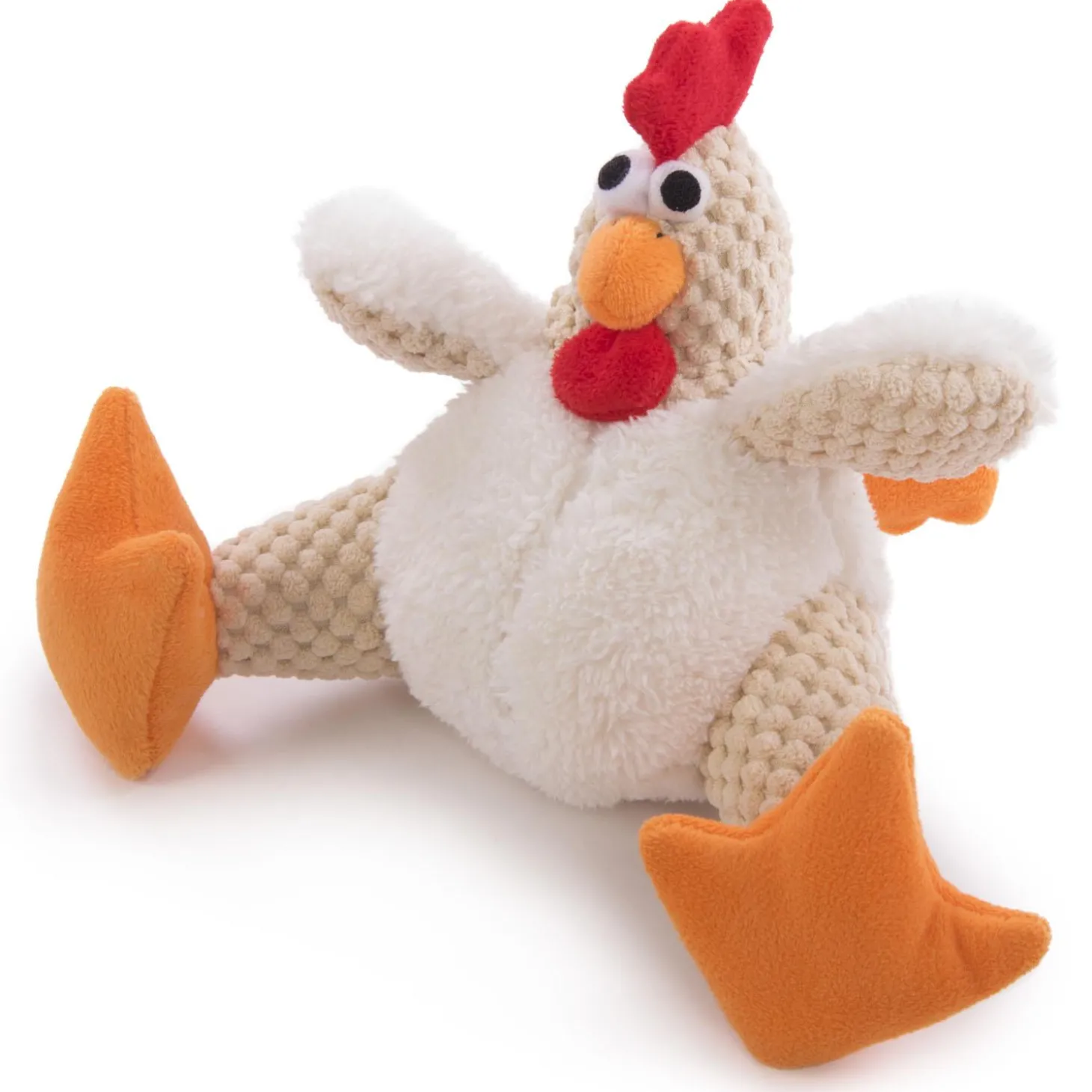 Checkers Fat Rooster White Dog Toy