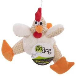Checkers Fat Rooster White Dog Toy