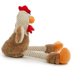 Checkers Skinny Rooster Brown Dog Toy