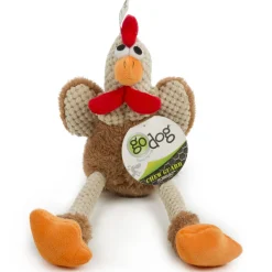 Checkers Skinny Rooster Brown Dog Toy