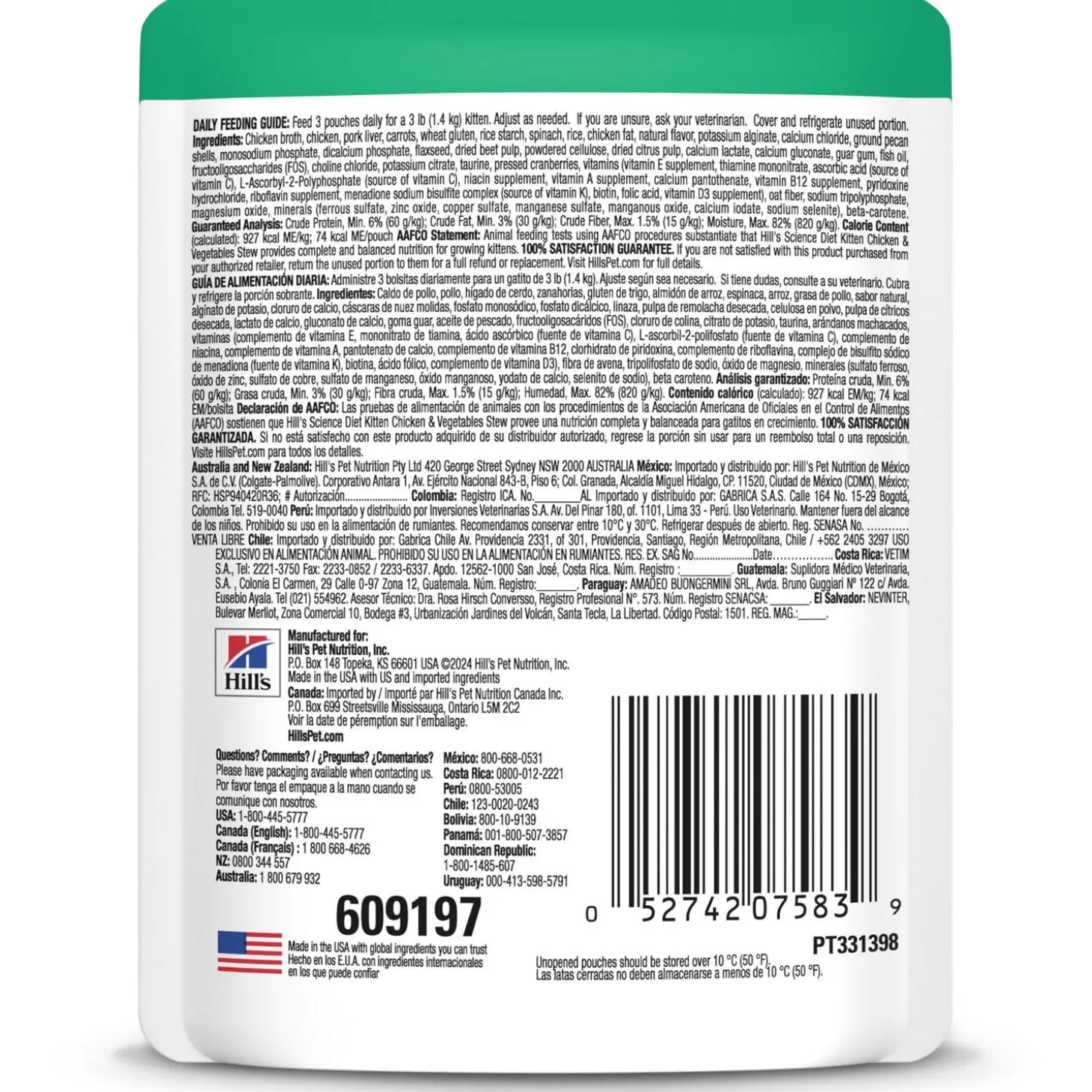 Chicken & Vegetables Stew Kitten Cat Food