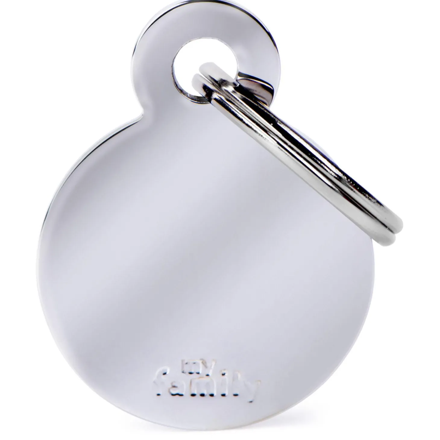 Chrome Plated Brass Circle ID Tag