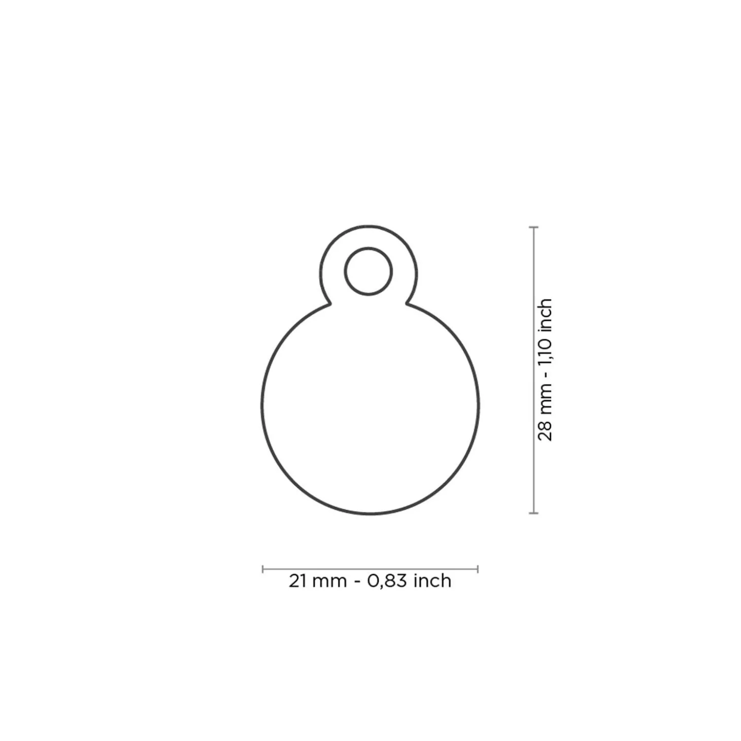 Chrome Plated Brass Circle ID Tag