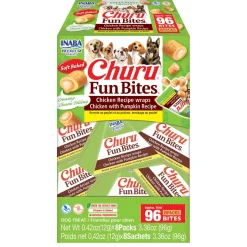 Churu Fun Bites Chicken Wraps with Pumpkin Recipe Dog Treats