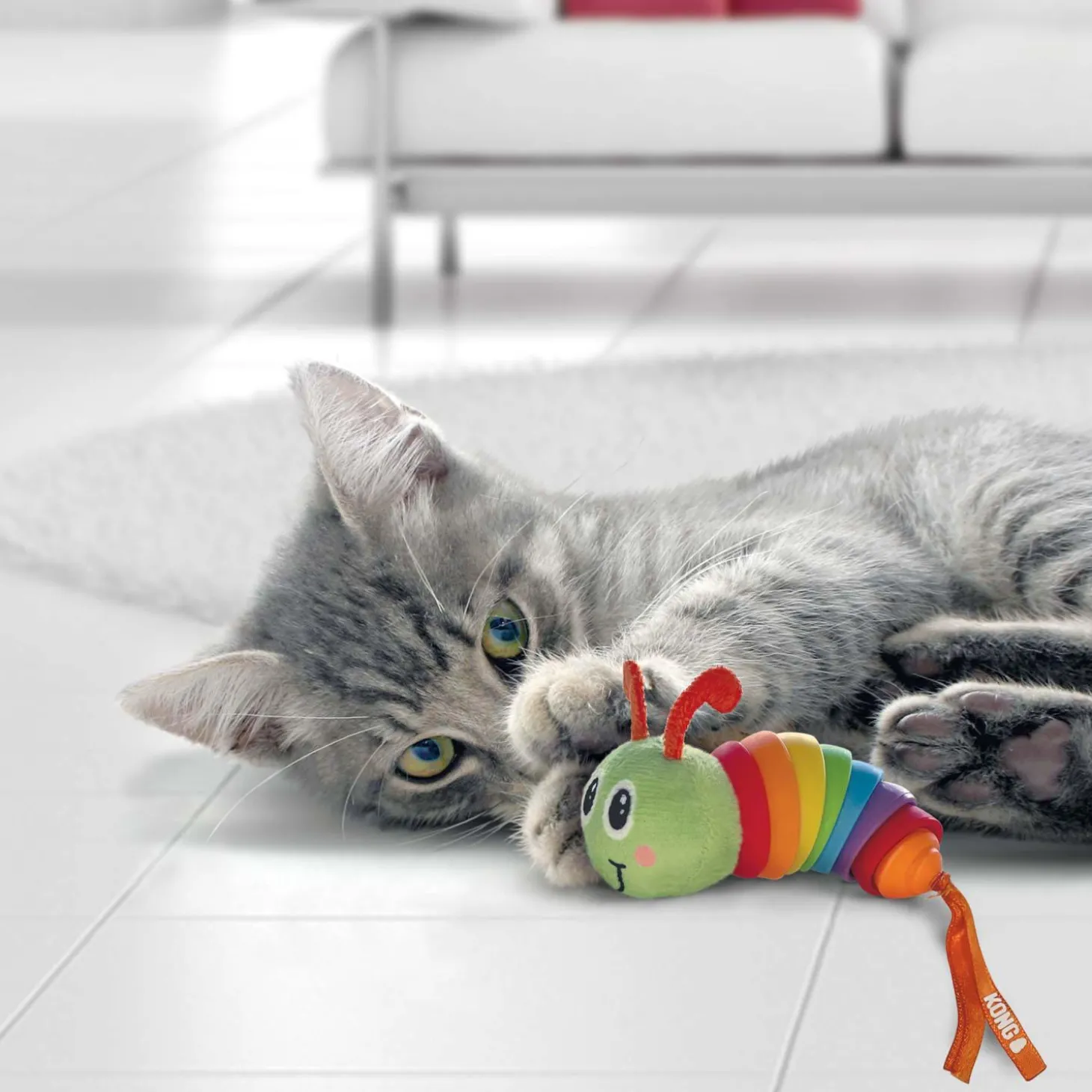 Clackz Bat-A-Bout Caterpillar Cat Toy