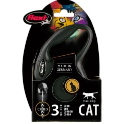 Classic Retractable Black Cord Cat Lead