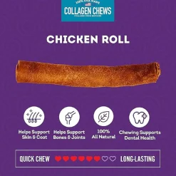 Collagen Chews Chicken Marinade Rolls Large Dog Treats