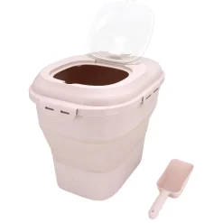 Collapsible Rose Pink Food Container
