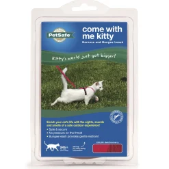 Come With Me Kitty Red Cat Harness & Bungee Leash