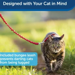 Come With Me Kitty Red Cat Harness & Bungee Leash