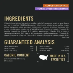 Complete Essentials Turkey & Vegetables Entree Adult Dog Food