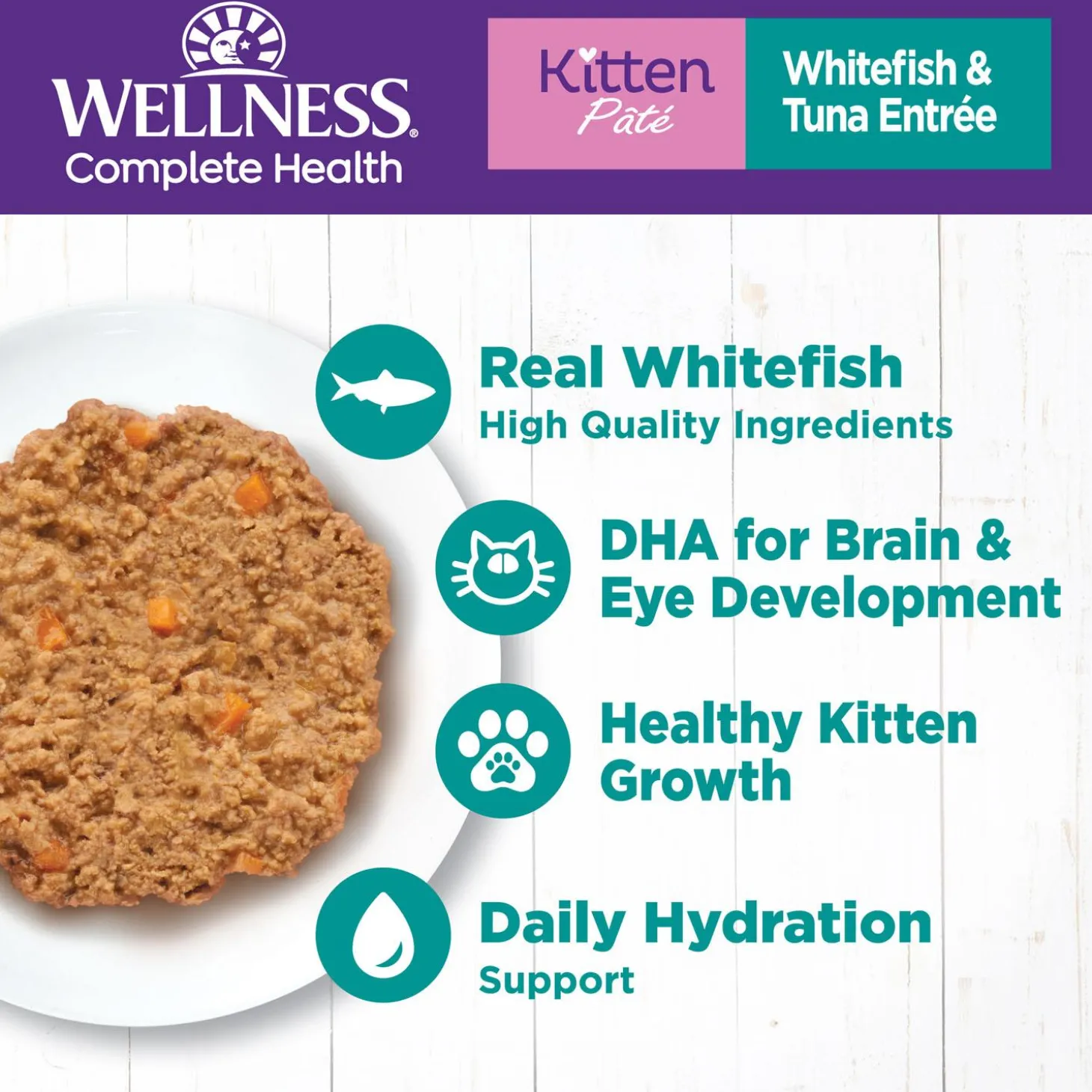Complete Health Kitten Pate Whitefish & Tuna Entree Kitten Cat Food