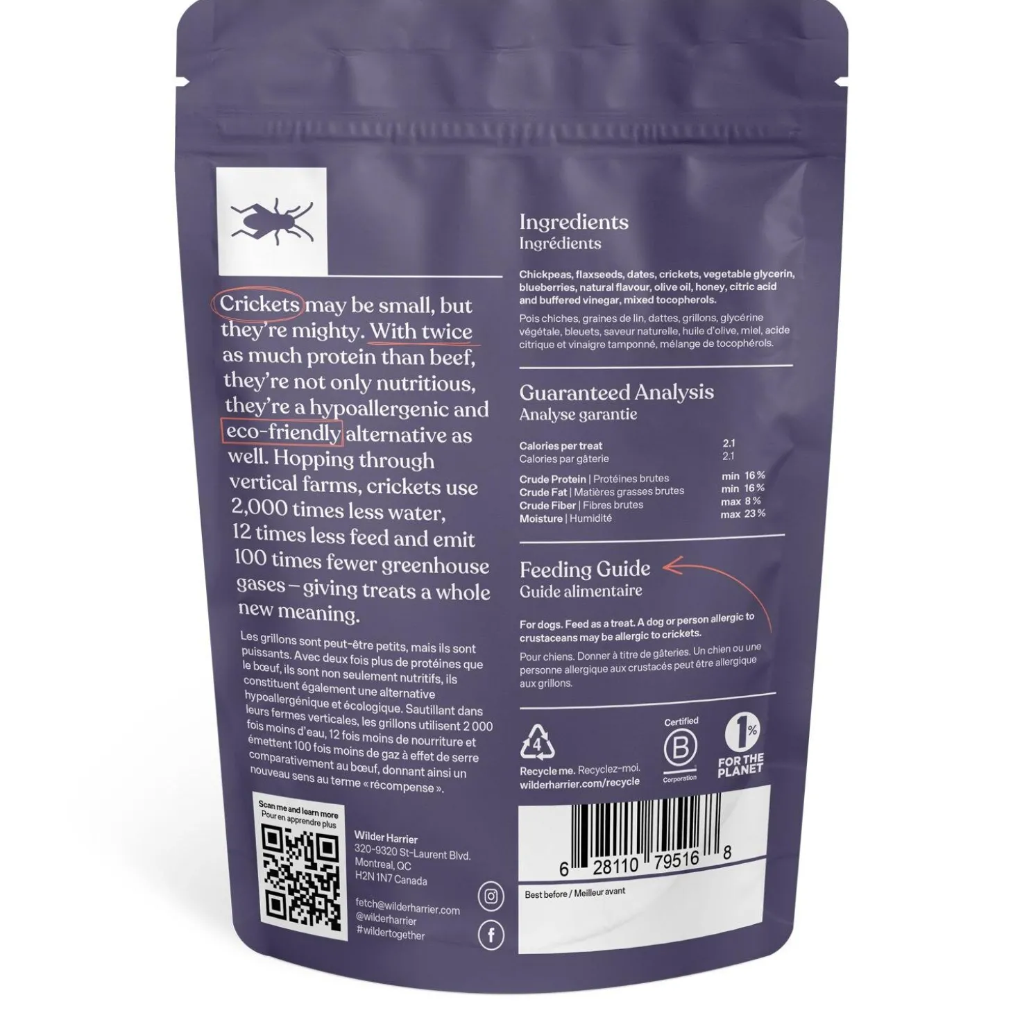 Cricket Blueberry & Honey Soft Training Bits Dog Treats