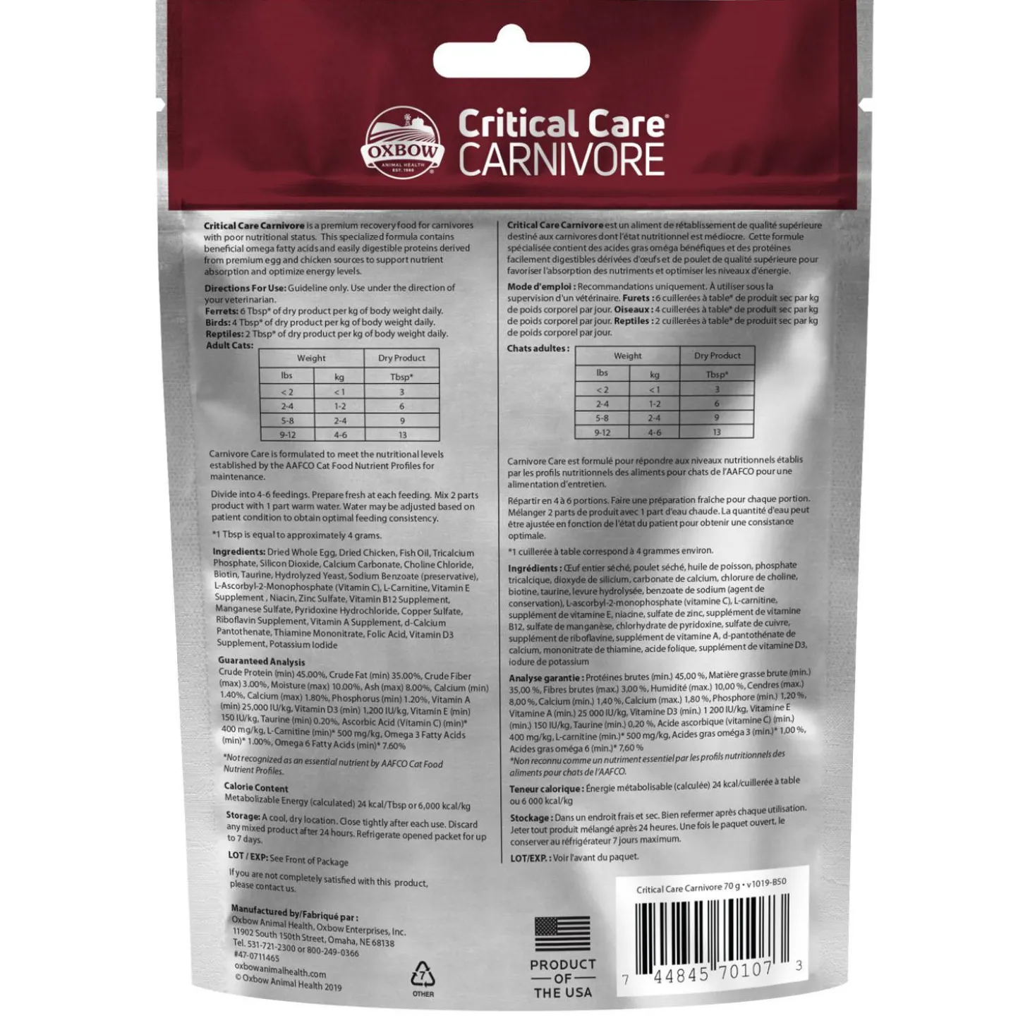 Critical Care Carnivore Feeding Formula