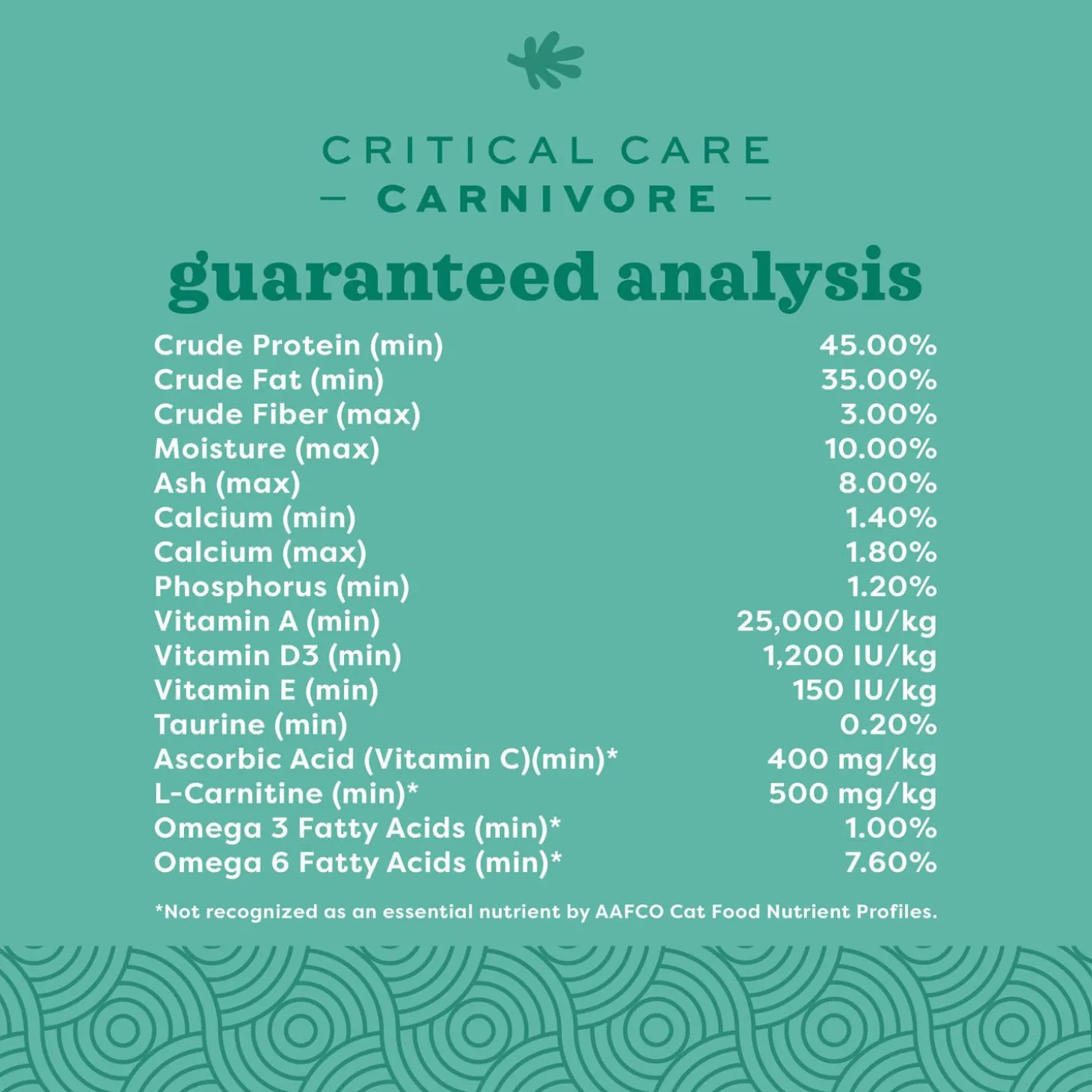 Critical Care Carnivore Feeding Formula
