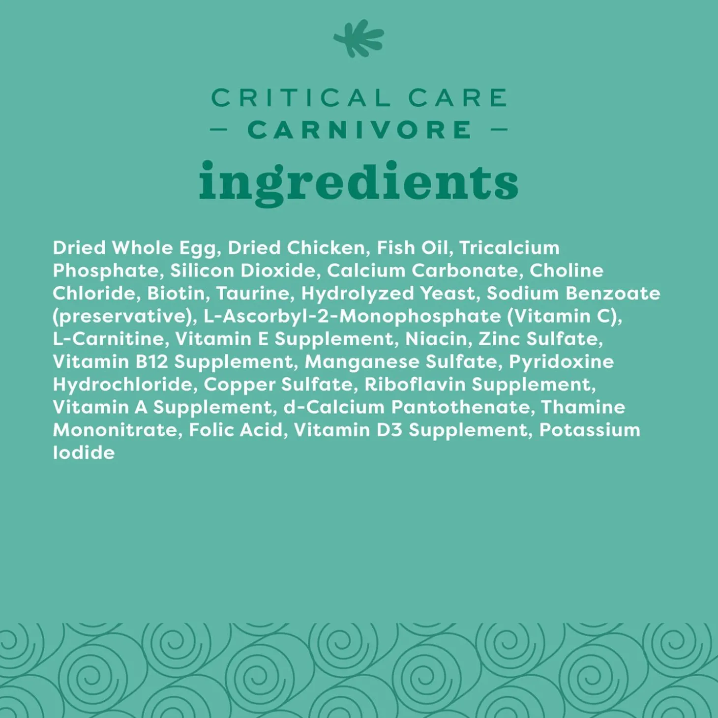 Critical Care Carnivore Feeding Formula