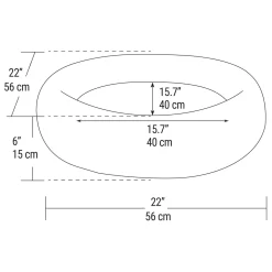 Cuddler Charcoal Bed