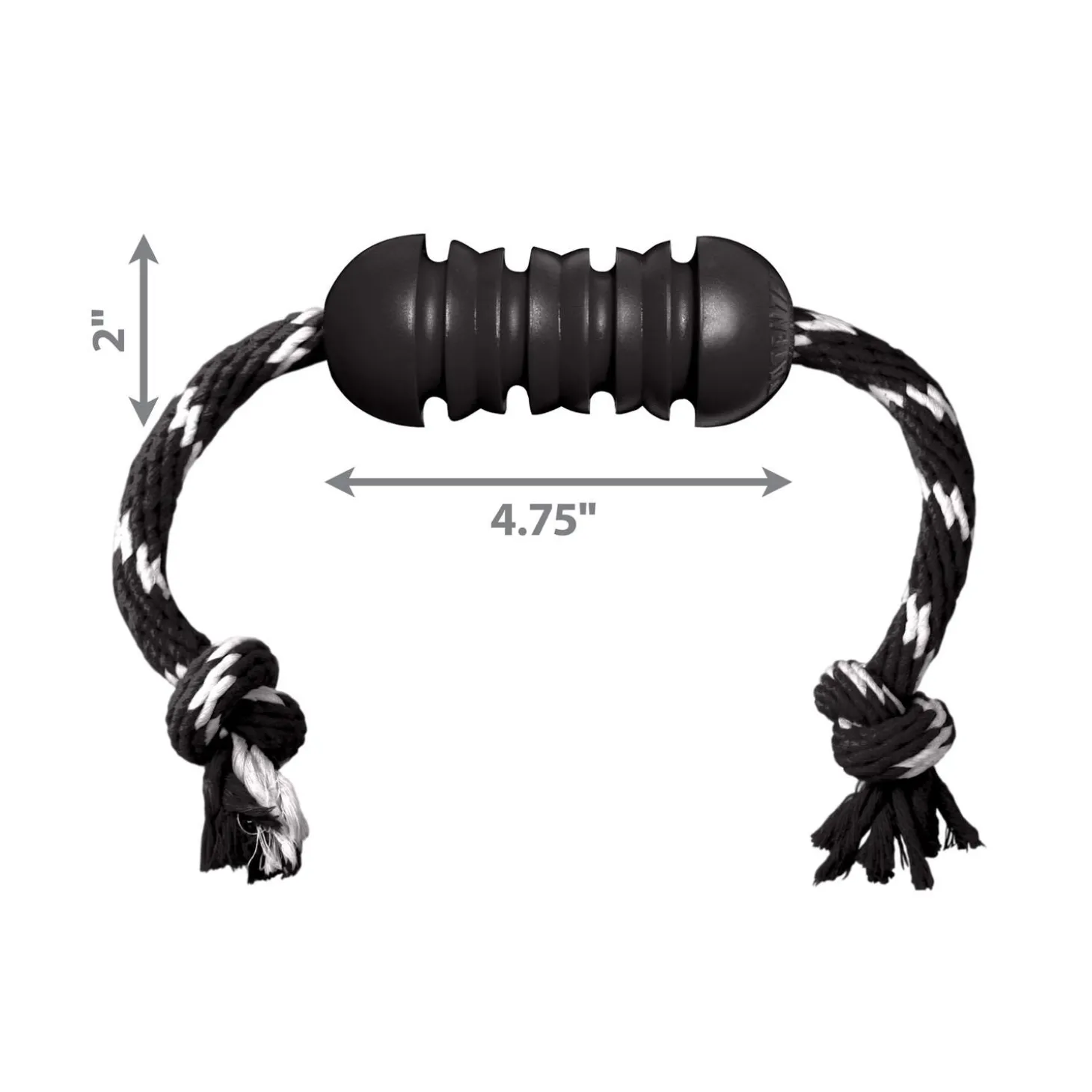 Dental Extreme Rubber & Rope Dog Toy