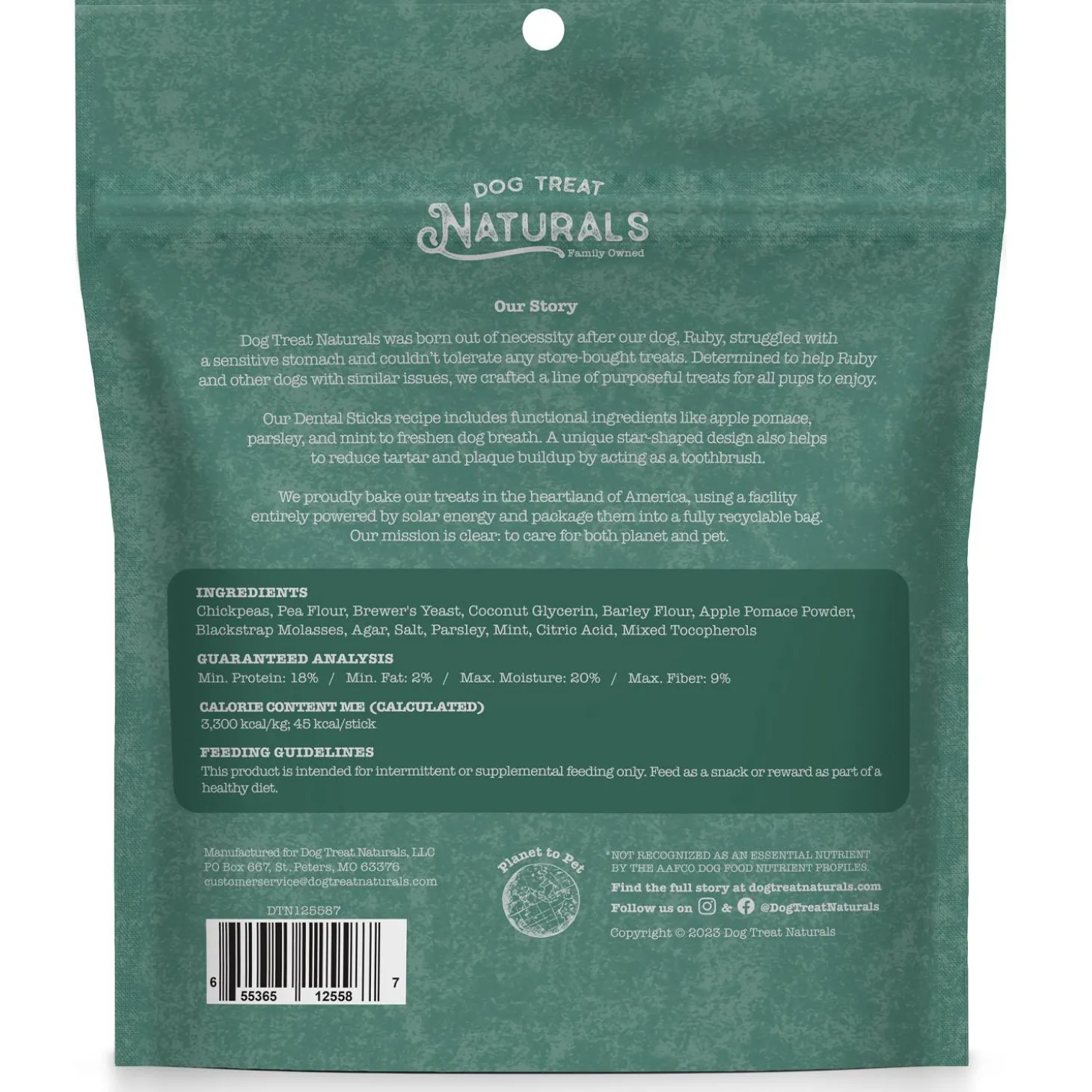 Dental Sticks Chickpea & Mint Dog Treats