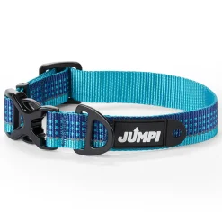 Discover Dog Reflective Adjustable Blue & Aqua Dog Collar