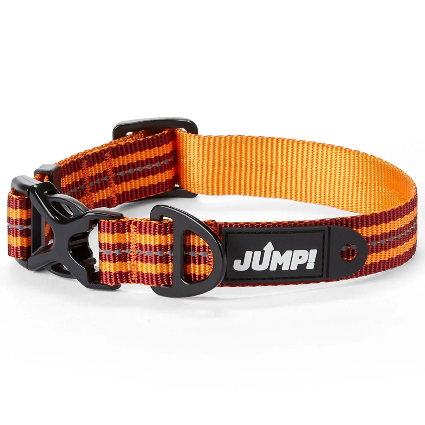 Discover Dog Reflective Adjustable Red & Orange Dog Collar