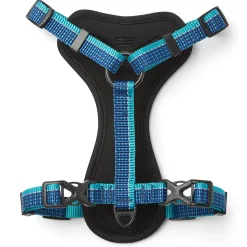 Discover Dog Reflective Multi Attachment Blue & Aqua Dog Harness