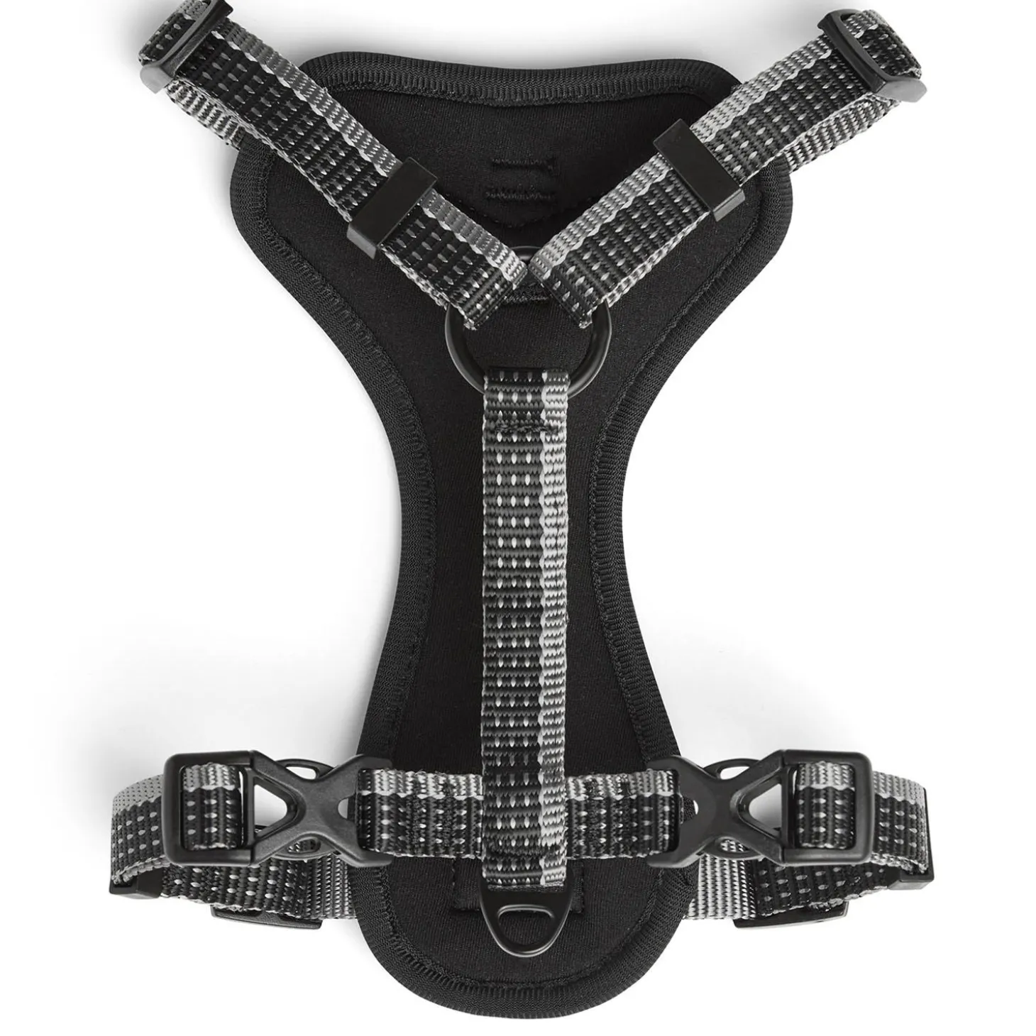 Discover Dog Reflective Multi Attachment Black & Grey Dog Harness