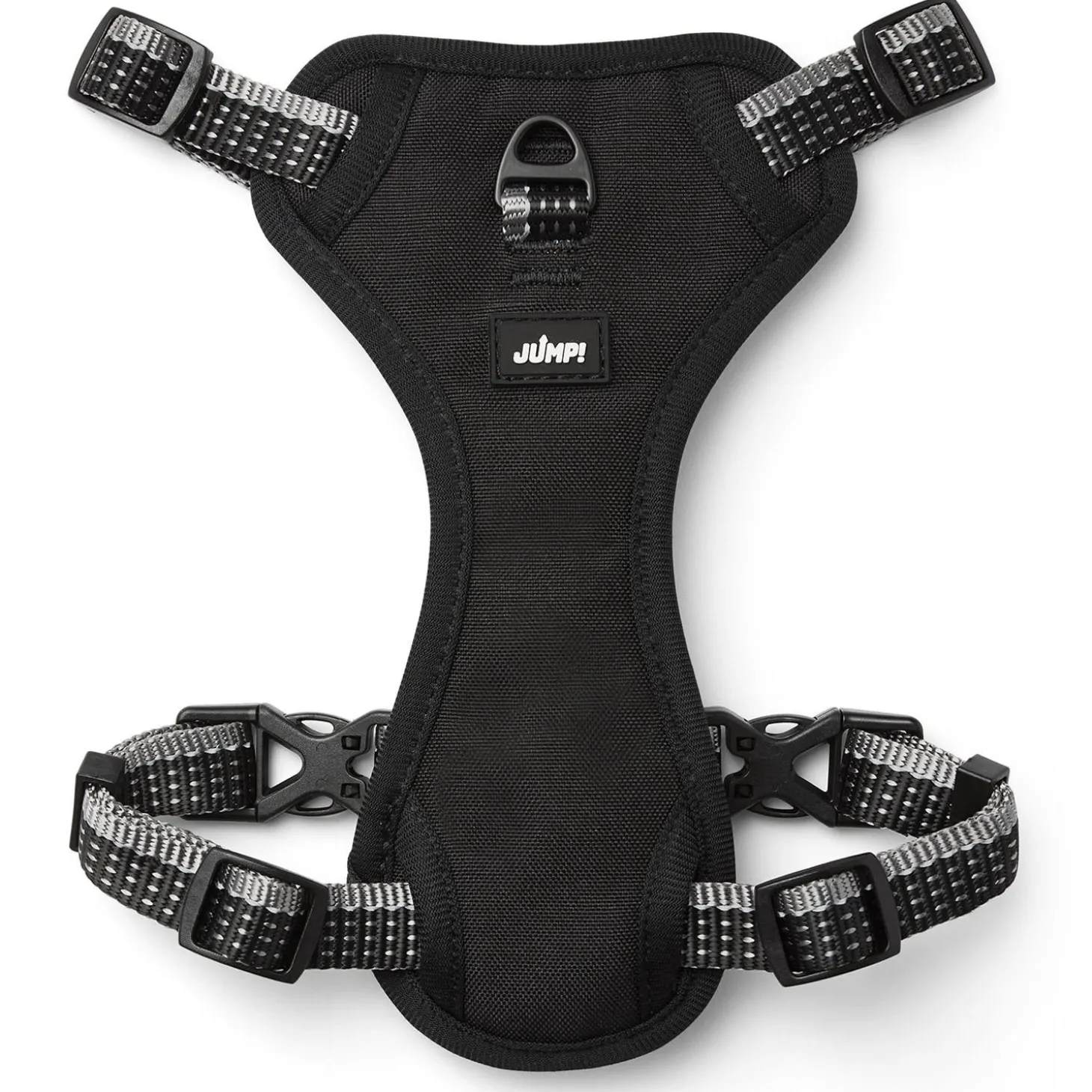 Discover Dog Reflective Multi Attachment Black & Grey Dog Harness