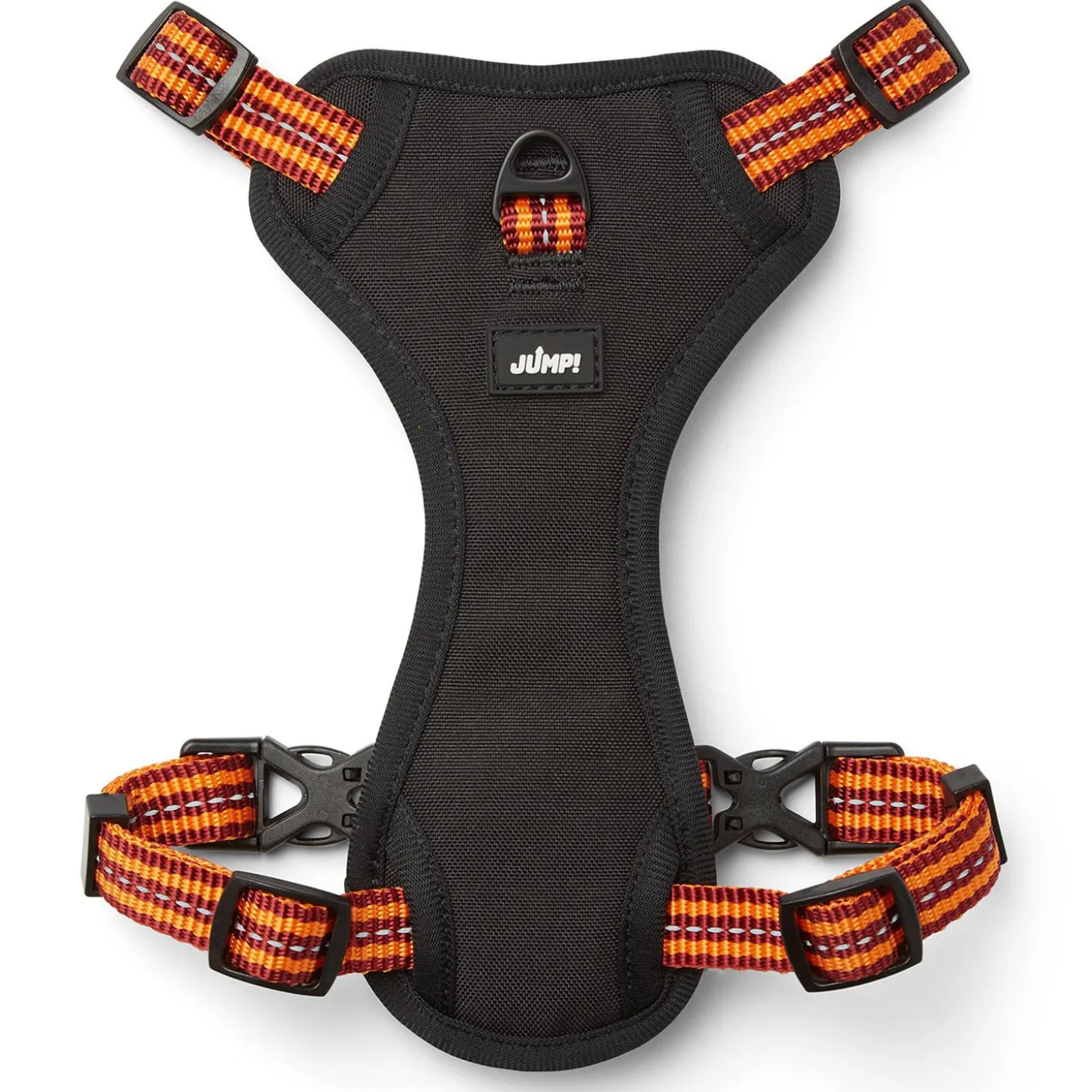 Discover Dog Reflective Multi Attachment Red & Orange Dog Harness