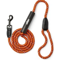 Discover Dog Reflective Rope 3/8in Red & Orange Dog Leash