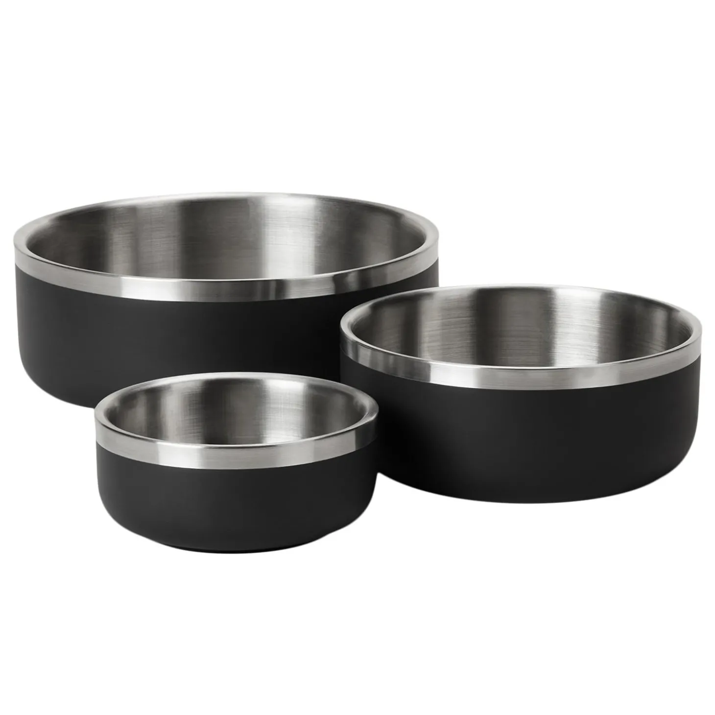 Double Wall Black Bowl