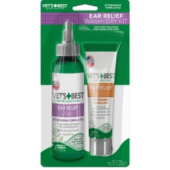 Ear Relief Wash + Dry Dog Kit