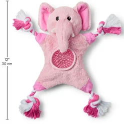 Elephant Pink Rope with Ball Dog Toy