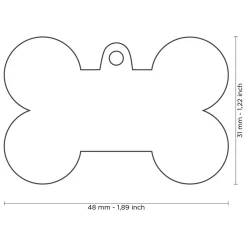 English Brass Bronx Futuristic Bone ID Tag