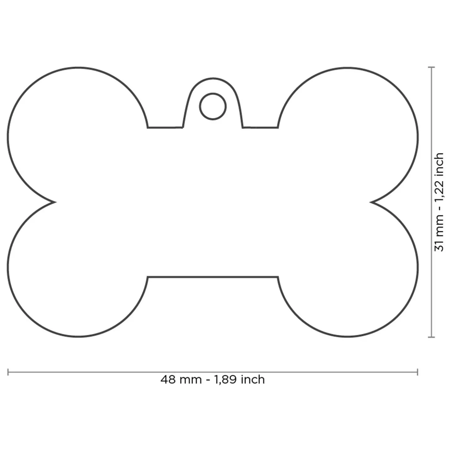 English Brass Bronx Futuristic Bone ID Tag