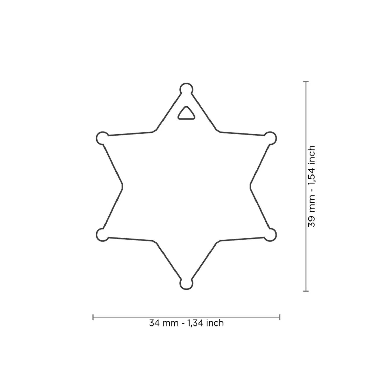 English Brass Bronx Sheriff's Star ID Tag