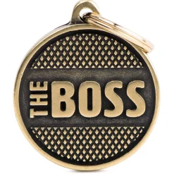English Brass The Boss Circle ID Tag