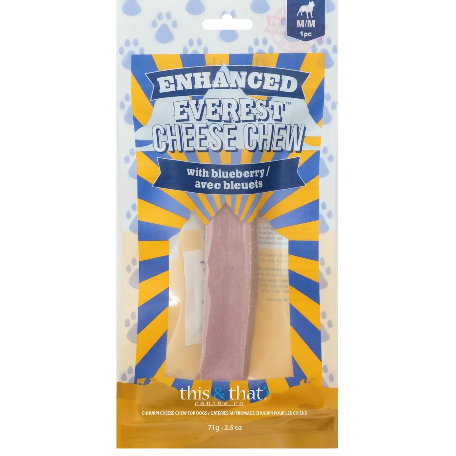 Enhanced Everest Cheese Chew with Blueberry Dog Treat