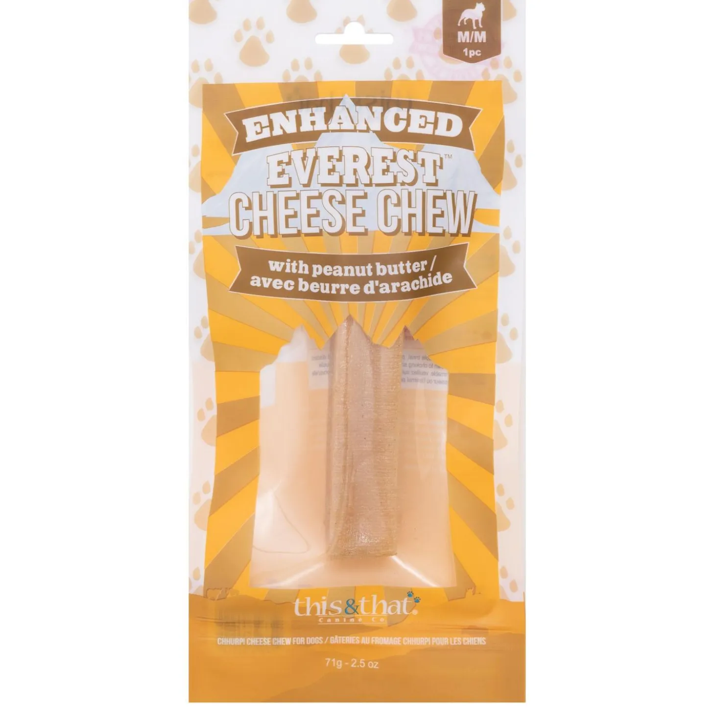 Enhanced Everest Cheese Chews with Peanut Butter Dog Treat