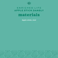 Enriched Life Apple Stick Dangly Small Animal Toy