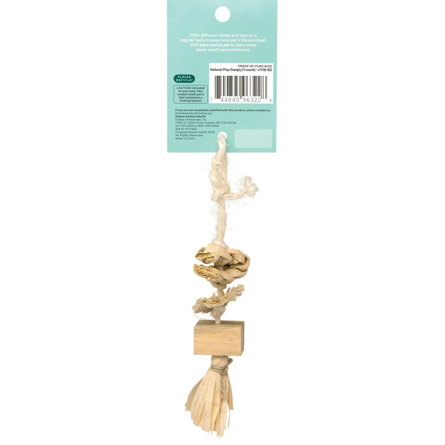 Enriched Life Natural Play Dangly Small Animal Toy