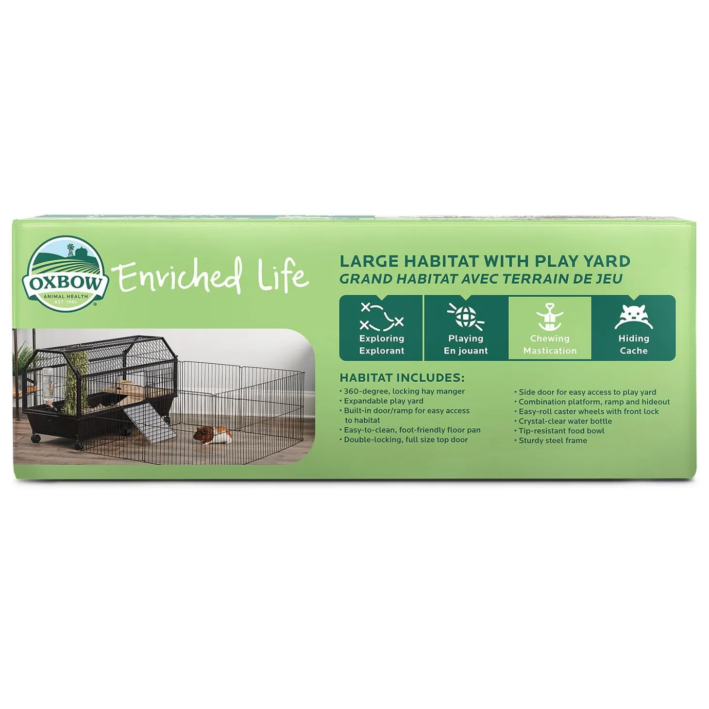 Enriched Life Rabbit & Guinea Pig Habitat with Play Yard