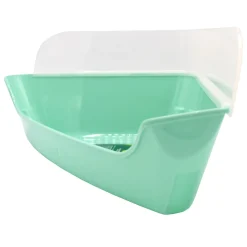 Enriched Life Small Animal Corner Litter Pan & Removeable Shield