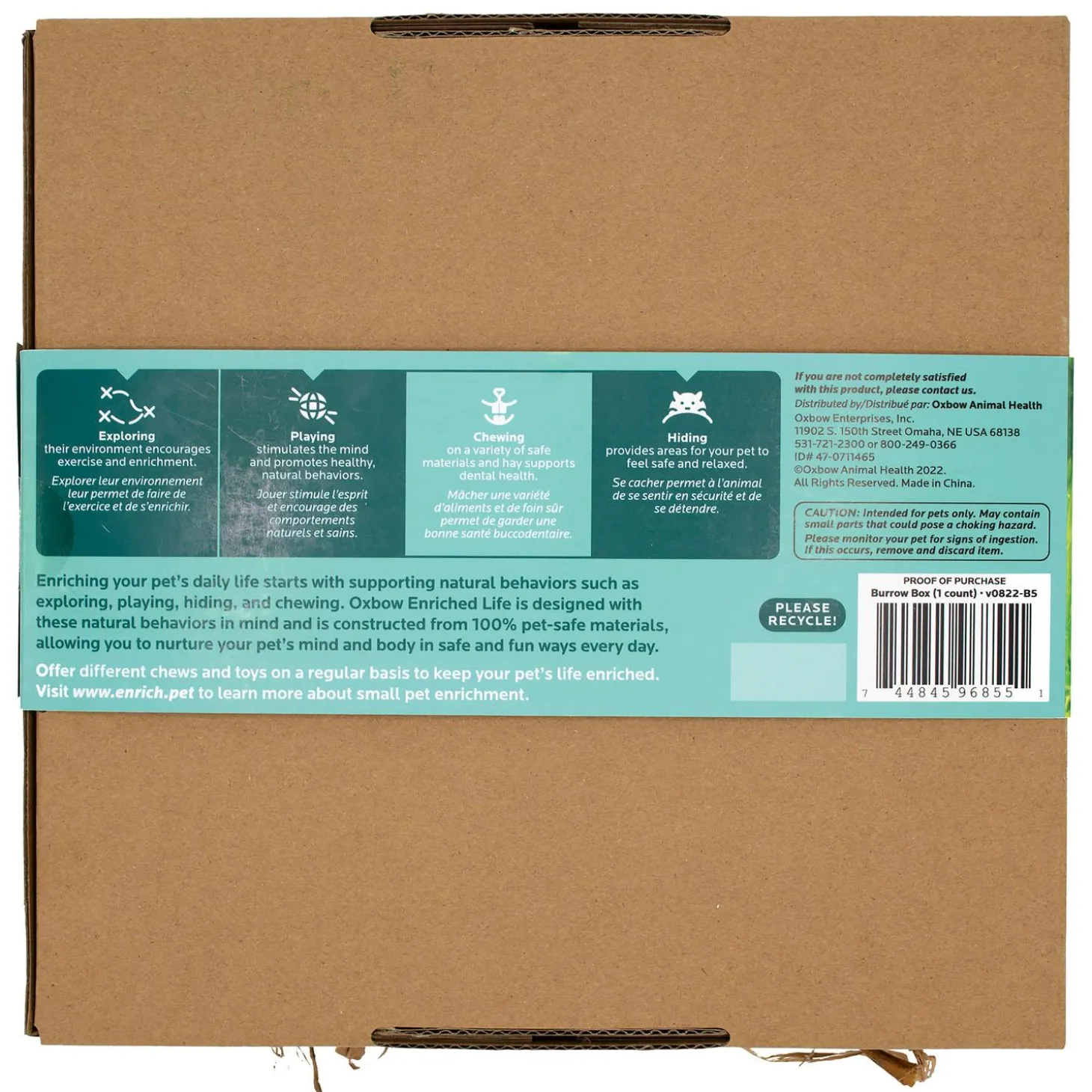 Enriched Life Small Animal Burrow Box