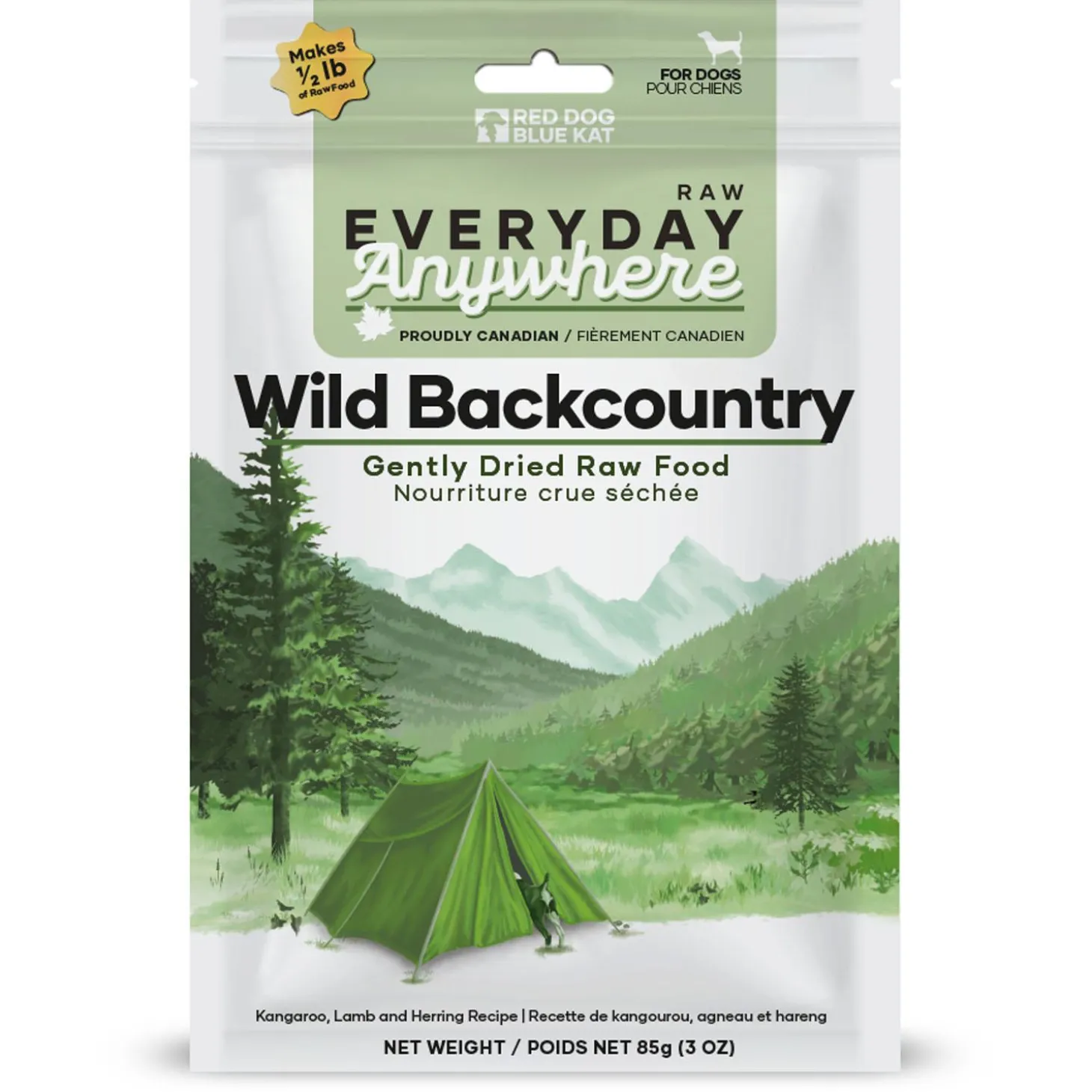 Everyday Raw Anywhere Wild Backcountry Kangaroo, Lamb & Herring Recipe Dog Food