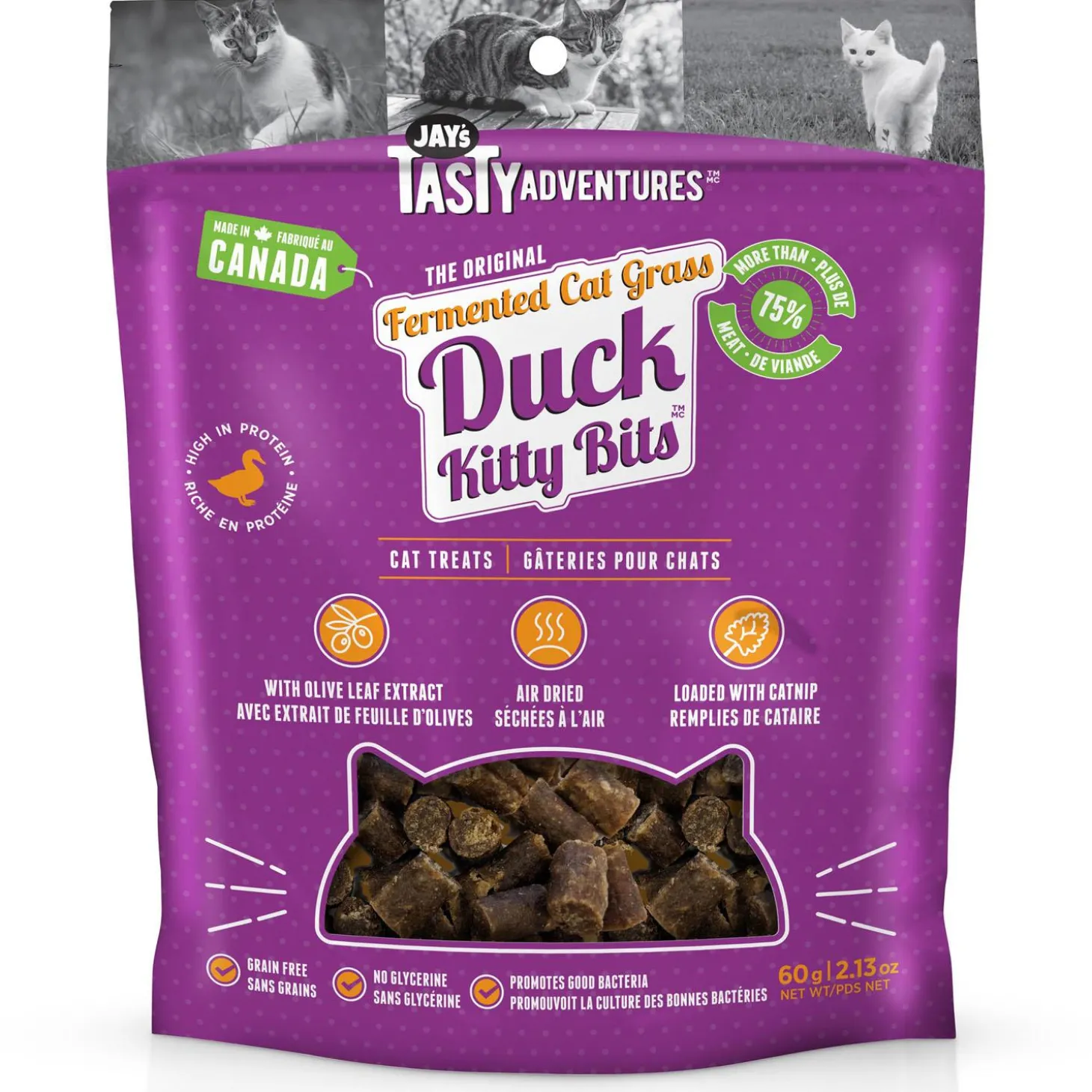 Fermented Cat Grass Duck Kitty Bits Cat Treats